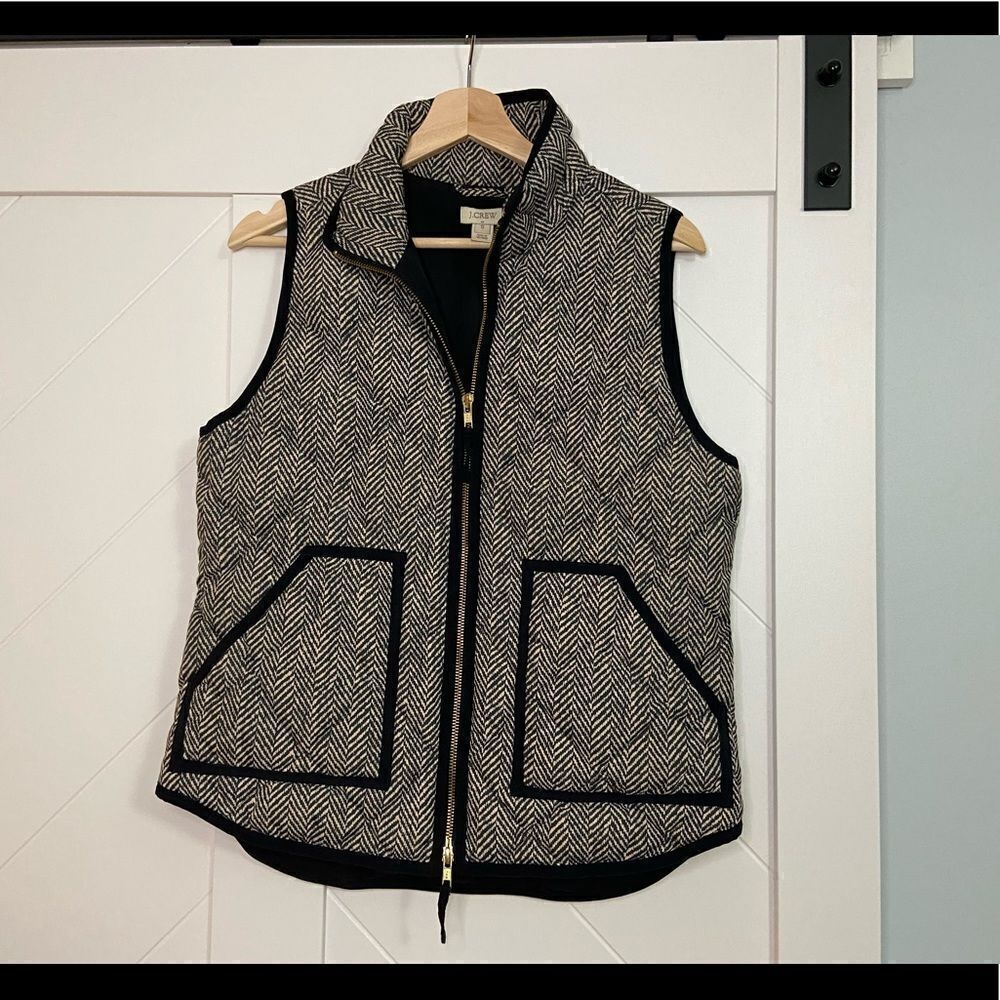 JCrew herringbone vest 